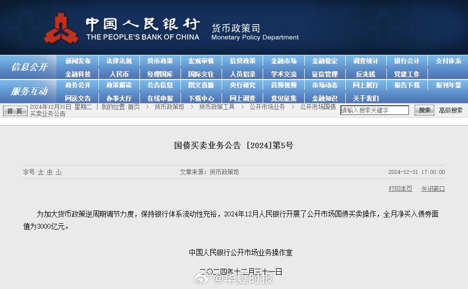 央行積極增持國債，十二月凈買入達三千億的市場影響與解讀